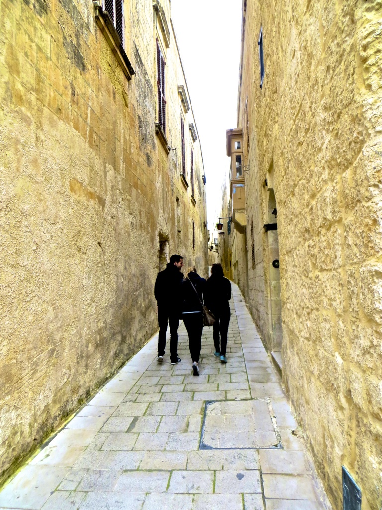 The narrow streets of Mdina